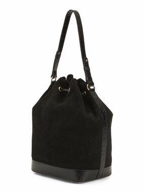 Isadora Italy nwt leather Suede Drawstring Bucket Bag - Women made in italy